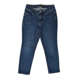 Lee Modern Series Curvy Fit Jeans Size 6 Tapered Denim Ankle Womens 30X26 Dark